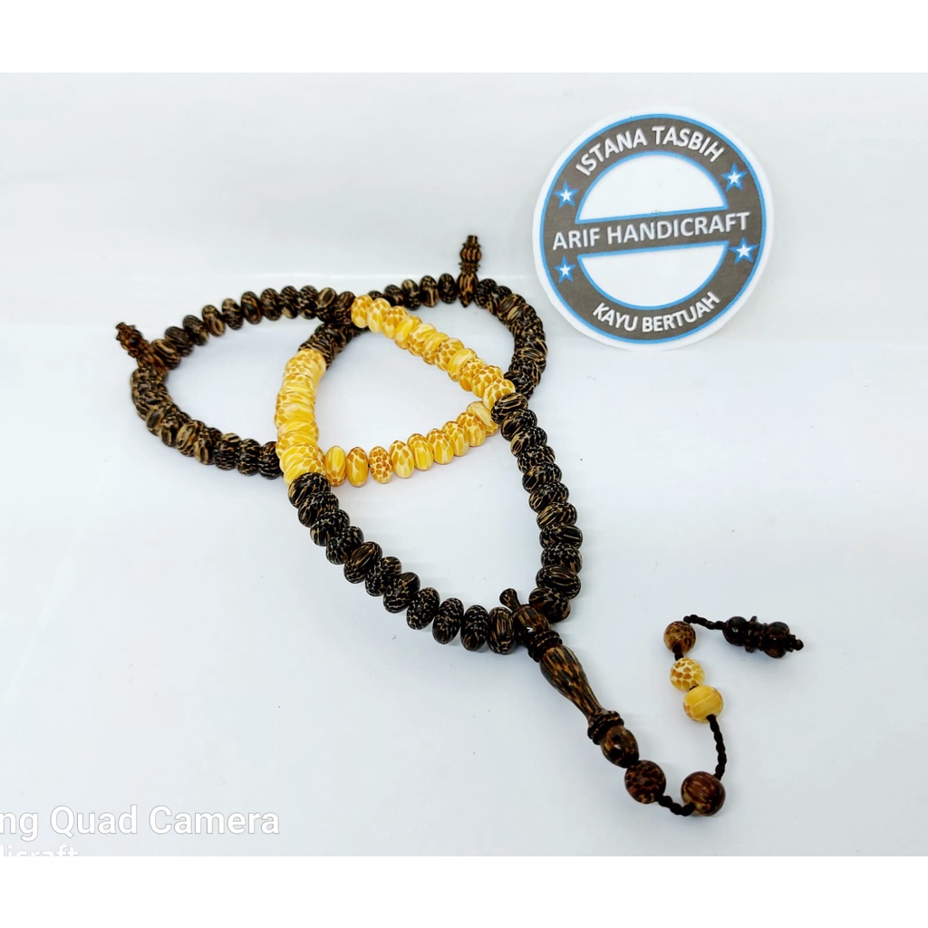 tasbih kombinasi liwung hitam dan liwung jenar butiran pipi