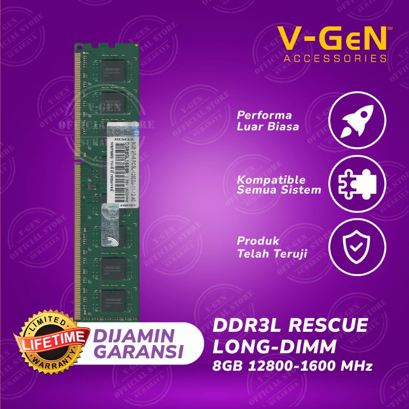 RAM DDR3L 8G 12800/1600 Mhz rescue vgen