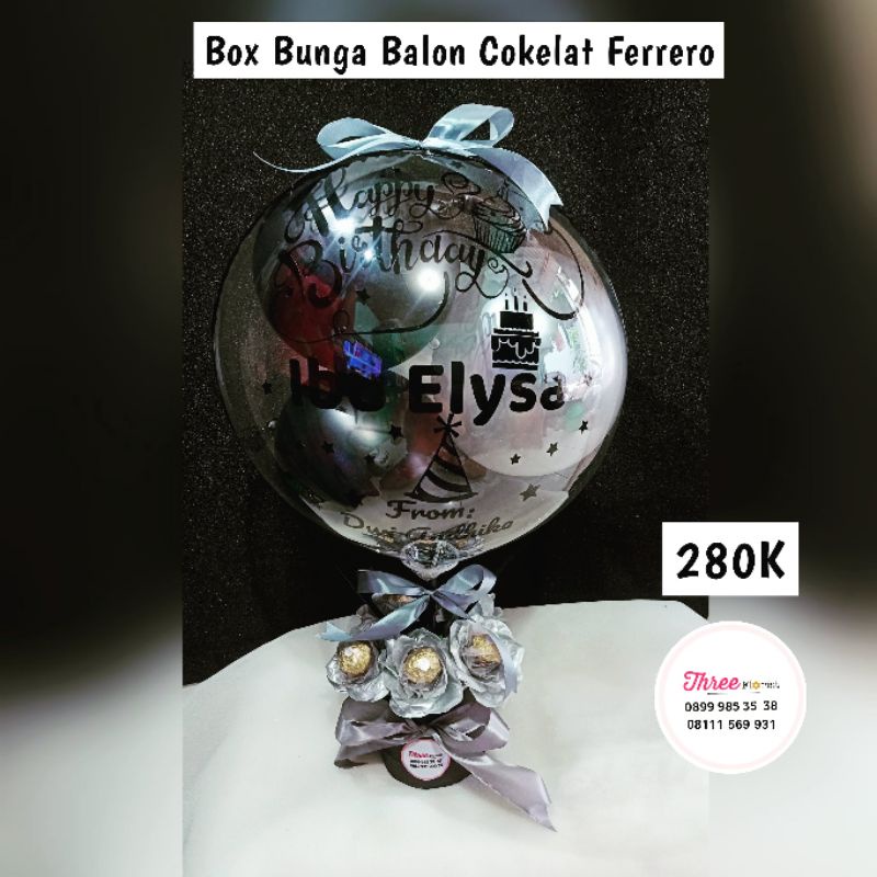 box bunga balon / balon box hadiah ucapan / balon box congratulations / hadiah ucapan ulangtahun