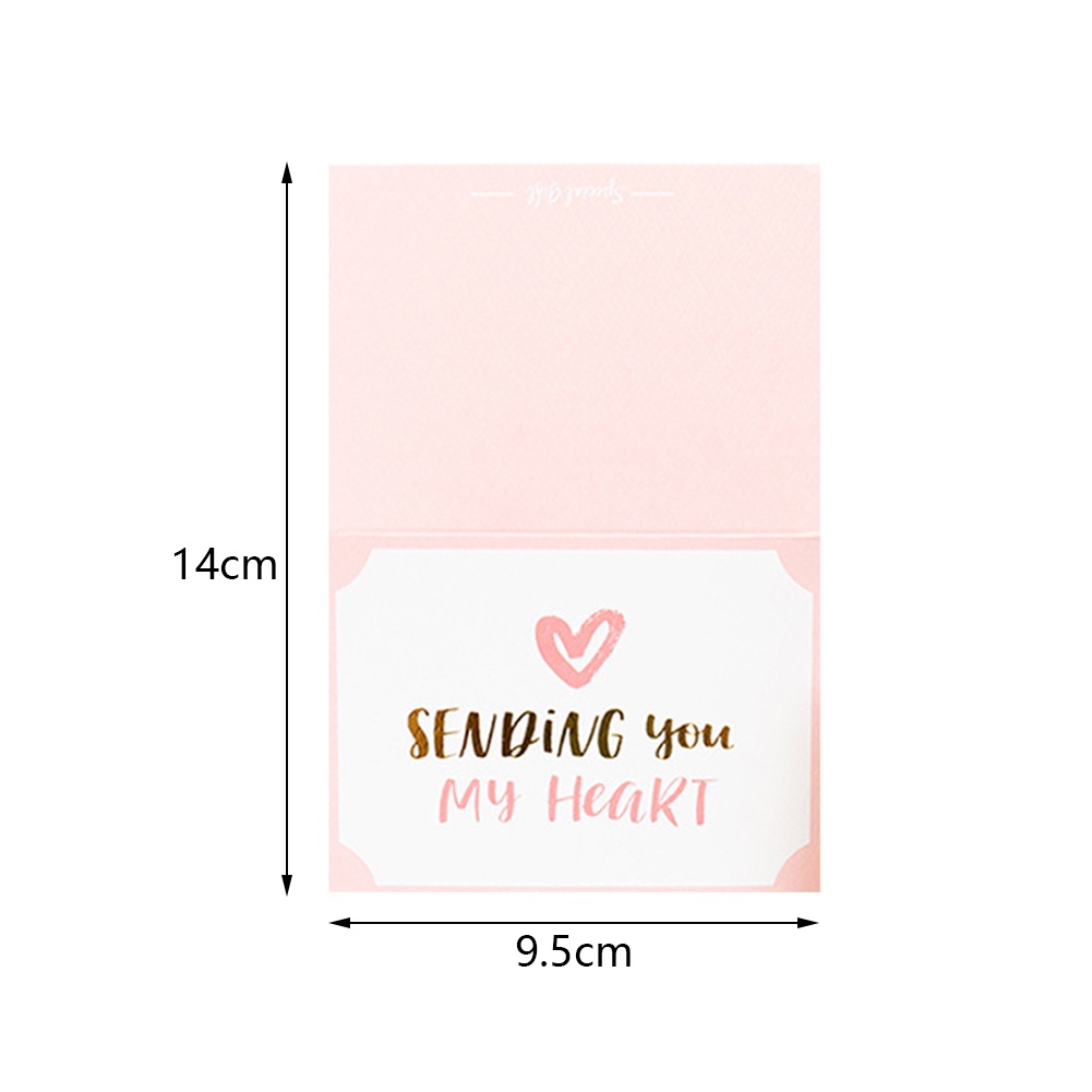 【TK】Ready Stock Bronzing Greeting Cards Happy Birthday Thank You Best Wishes Valentine's Day Folding Cards Message Card Holiday Cards