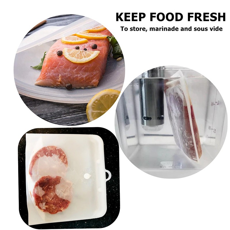 PULISI Kantong Plastik Makanan Silicone Food Bag Reuseable Leakproof / Tempat Makan / Food Bag / Kantong Makanan