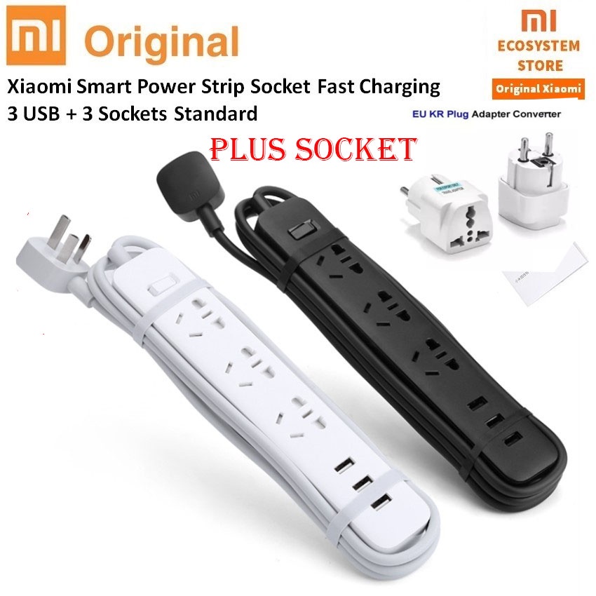 Smart Plug xiaomi Power Strip 3 USB Original