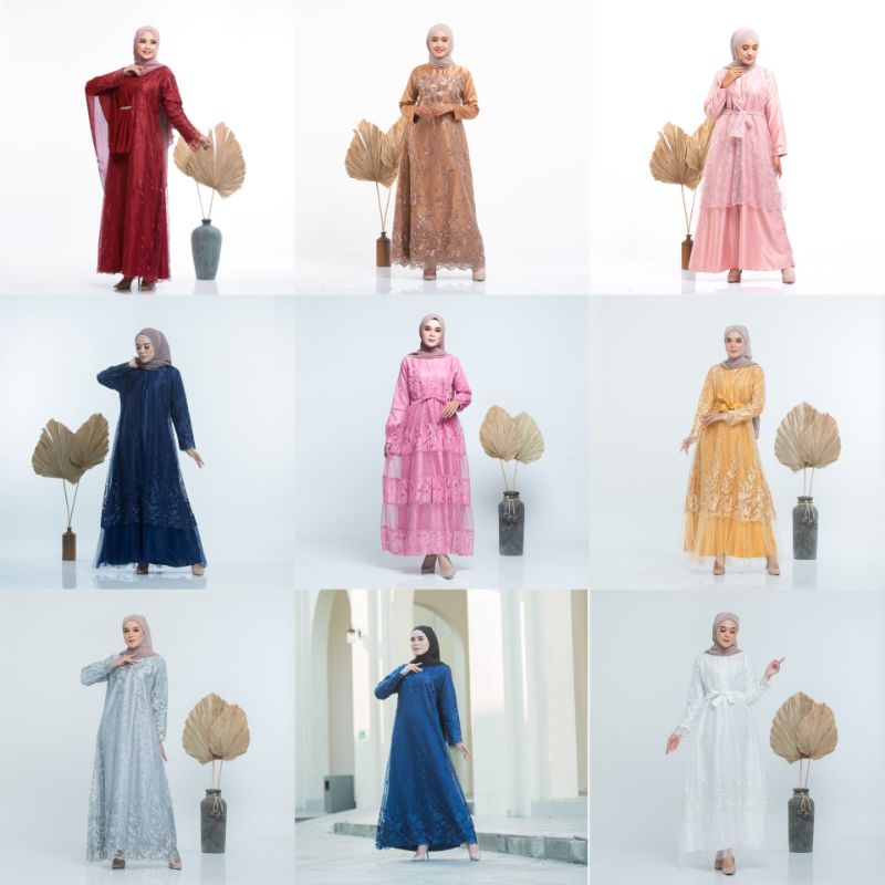 SALE DRESS SIAPA CEPAT DIA DAPAT dress brokat silk dress tile tule gaun kondangan lamaran lebaran bridesmaid dress kondangan