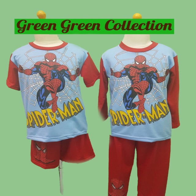 Piyama Kaos Anak Spiderman