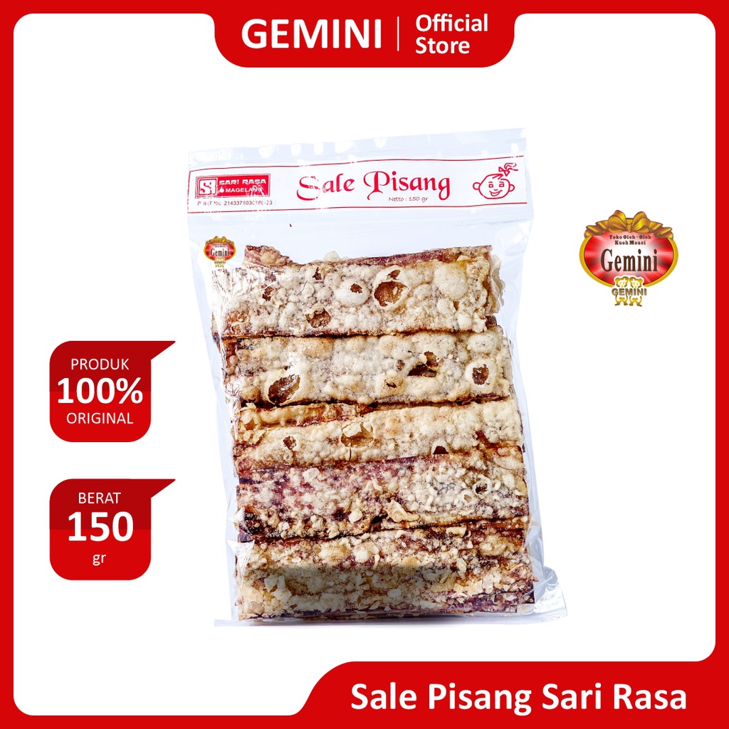 

Gemini - Kripik Pisang Sale - Sari Rasa - Kemasan 150gr