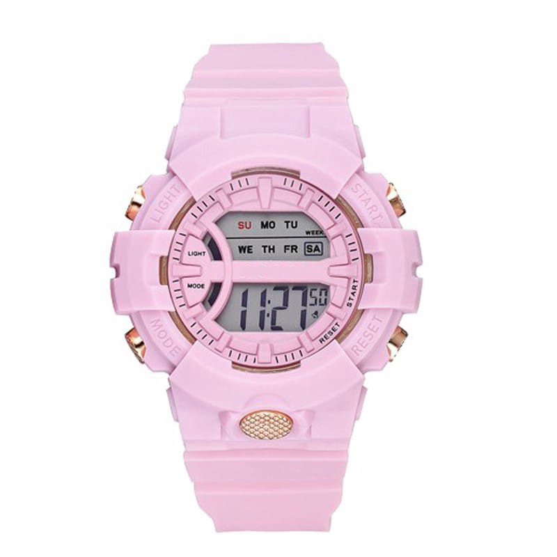 COD - J5040 Jam Tangan Couple Sport / Jam Tangan Wanita Korea Style Digital / Jam Tangan Unisex-Pink