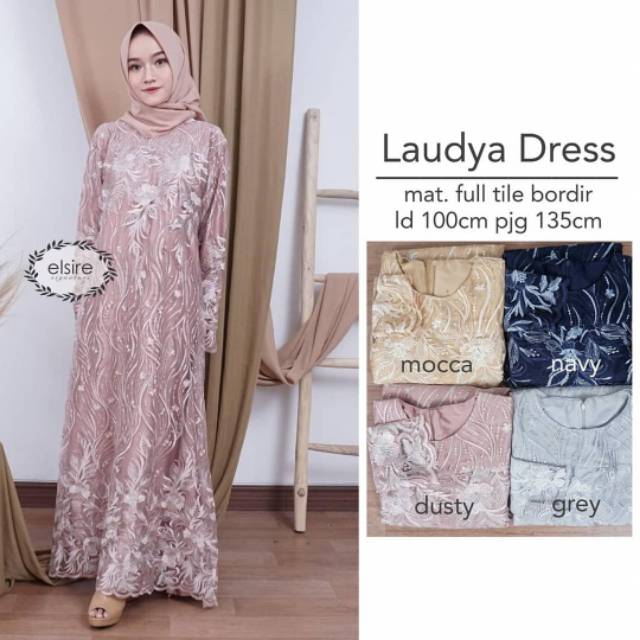 (BISA COD) LAUDYA DRESS/LIDYA DRESS BRUKAT KONDANGAN
