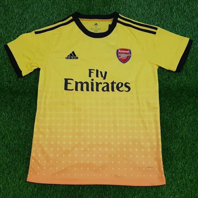 PR00M00 Jersey Kaos Baju Bola Arsenal Away 2019/2020 Grade Ori - Kuning, S MURAH