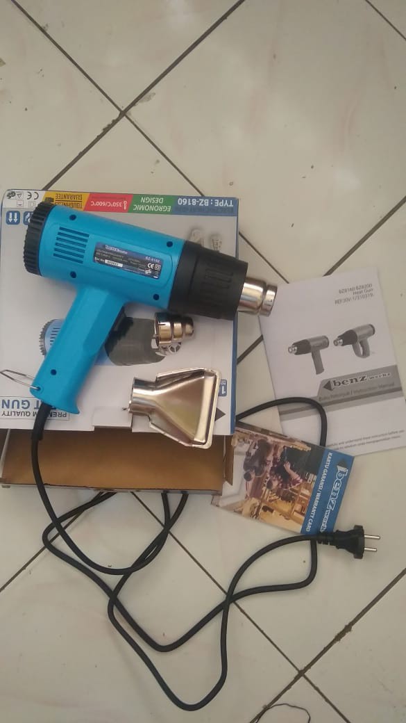 Benz 1600 W Hot Air Gun Heat Gun Pistol Pemanas Stanley Black Decker