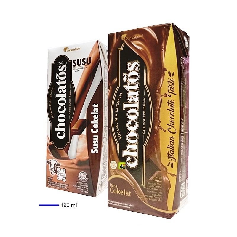 

Chocolatos Drink - Minuman Rasa Cokelat Italia - RTD 190ml KOTAK