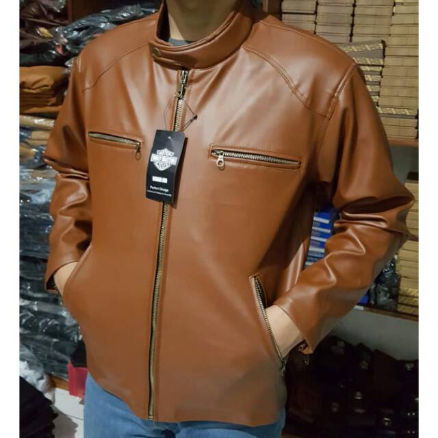 Jaket motor pria laki laki jaket touring jaket kulit asli garut terlaris murah meriah nyaman keren
