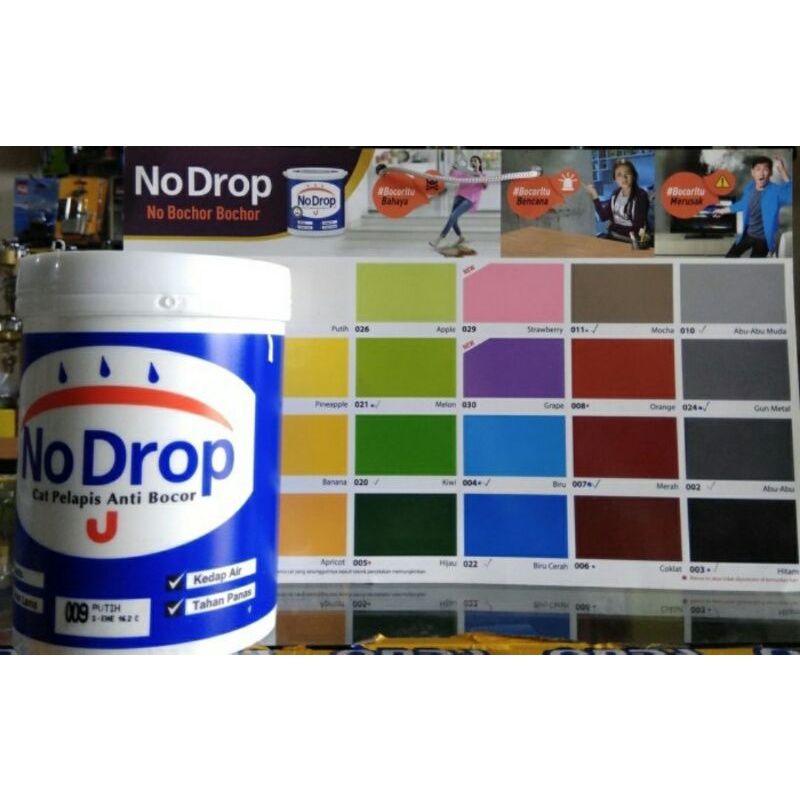 No Drop Cat Pelapis Anti Bocor Warna Putih/Warna @ 1 Kg