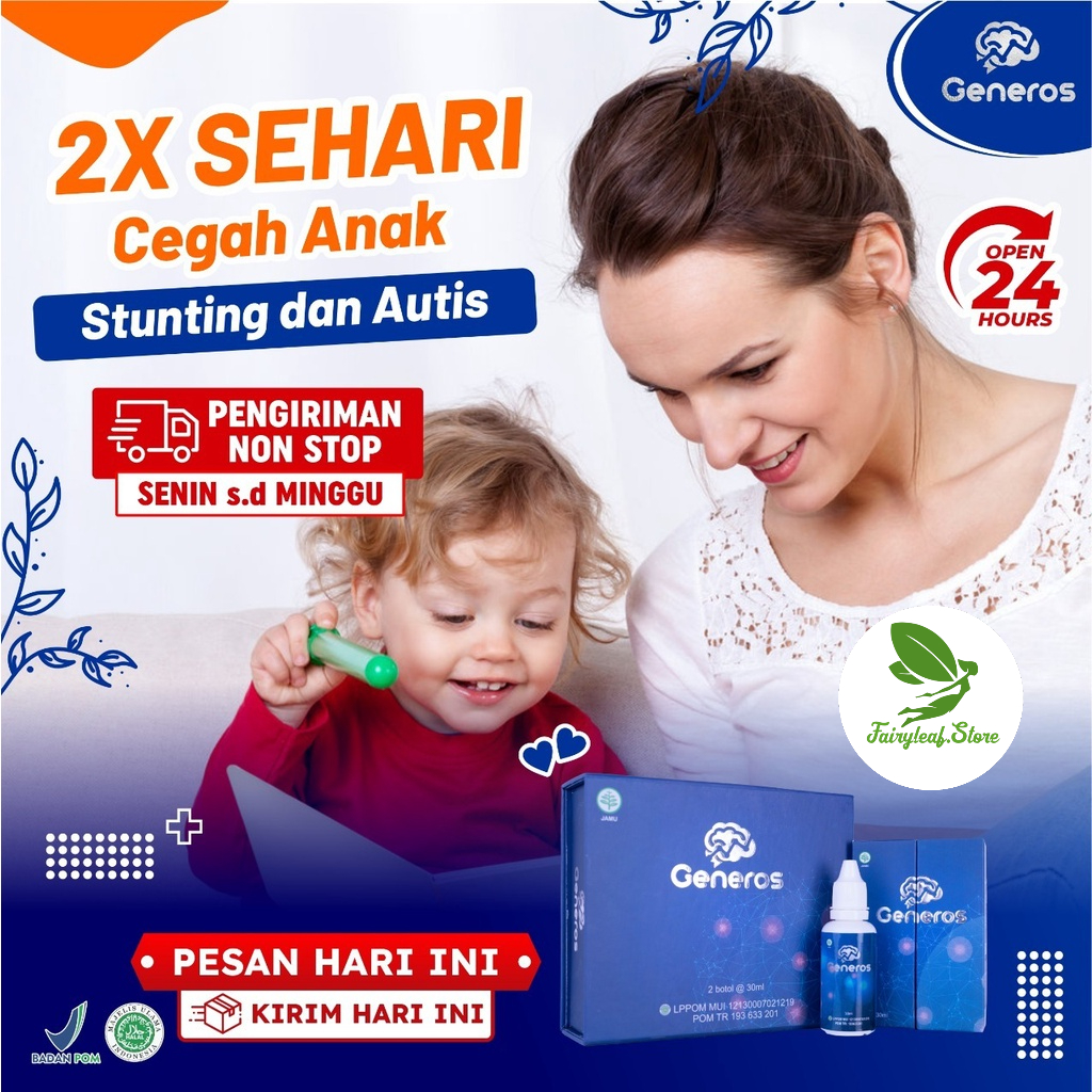 Generos- Suplemen Vitamin Otak 3X Peningkat Daya Ingat Dan Penambah Kecerdasan Original BPOM