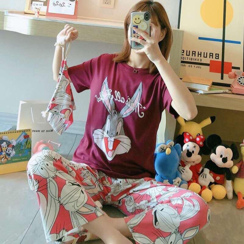 CP oblong bunny import/bajutidur/piyama