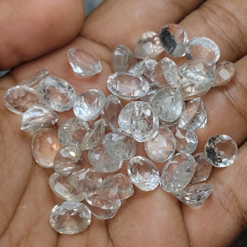 BATU NATURAL COLORLESS TOPAZ WHITE TOPAZ 10X8MM