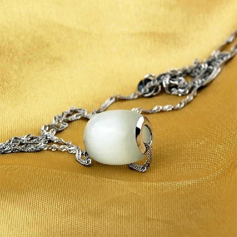 [Ready Stock]Simple Fashion Personality Opal Pendant Necklace