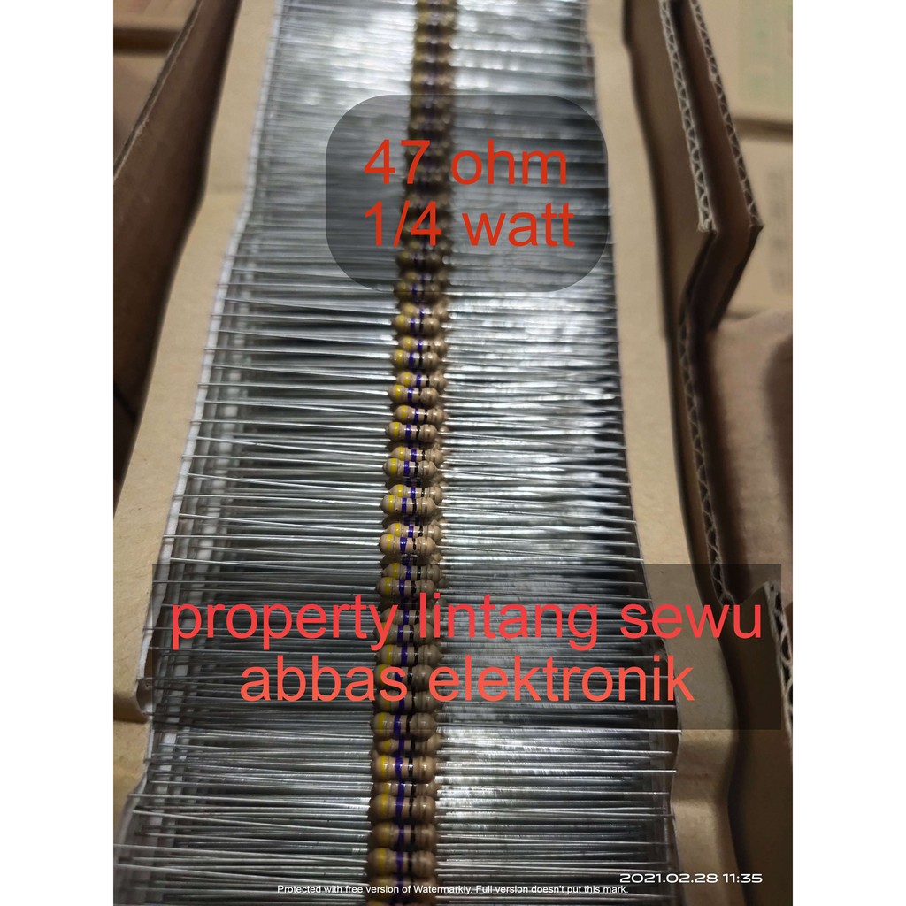 10PCS resistor 47 ohm 0.25 watt