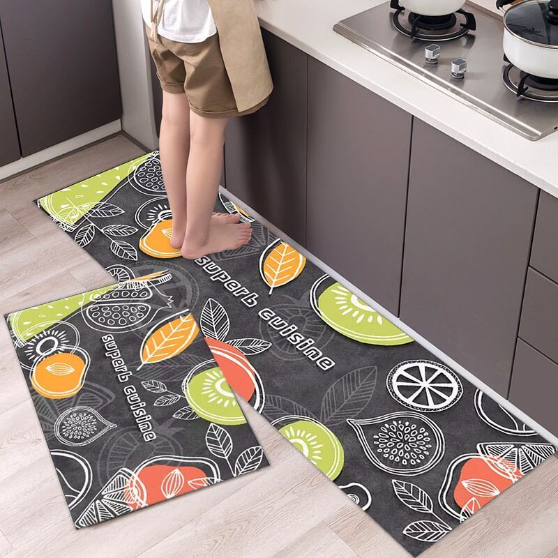 1set Keset dapur 2 in 1 Door Mat Trendy Keset Kaki Dapur Pintu Kamar