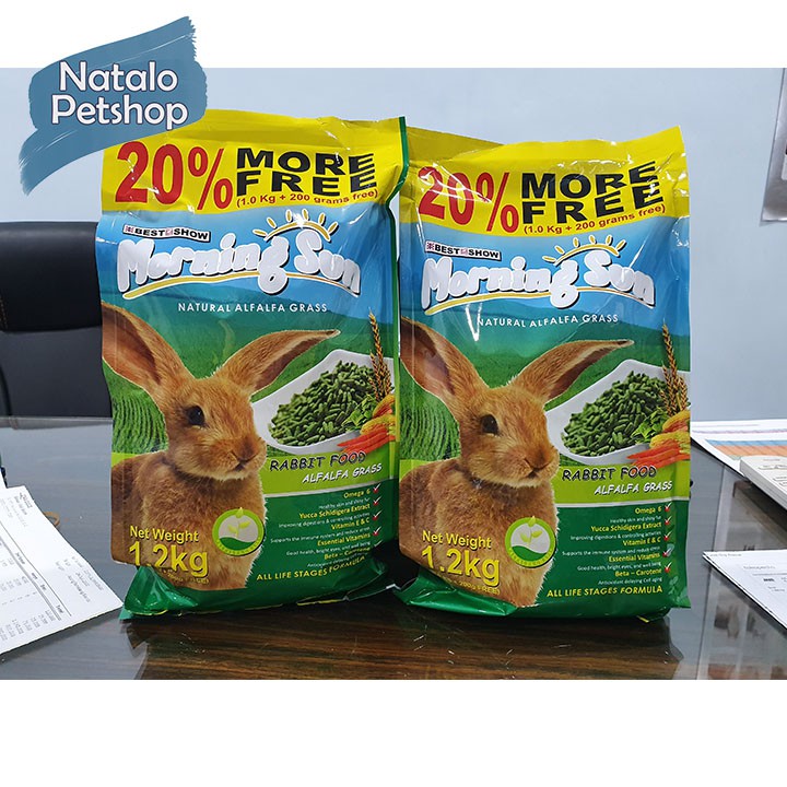 Morning sun alfalfa grass 1.2KG/ Makanan/pelet kelinci/Rabbit Dry food