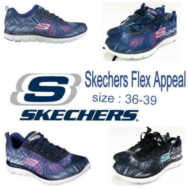 Sepatu skechers flex appeal skechers tali wanita murah