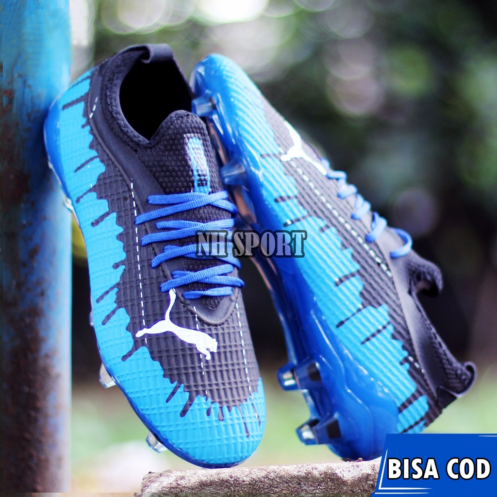 SEPATU BOLA PUMA FUTURE ULTRA LUMINOS BLACK BLUE PALING MURAH TERBARU 2021