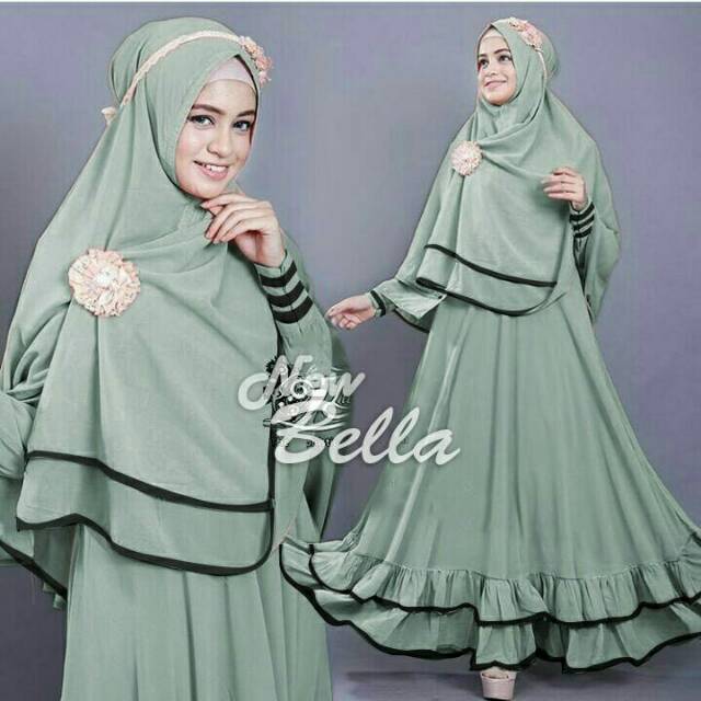 FC Set hijab syari Bella (ada 8 warna) / set hijab syari kekinian