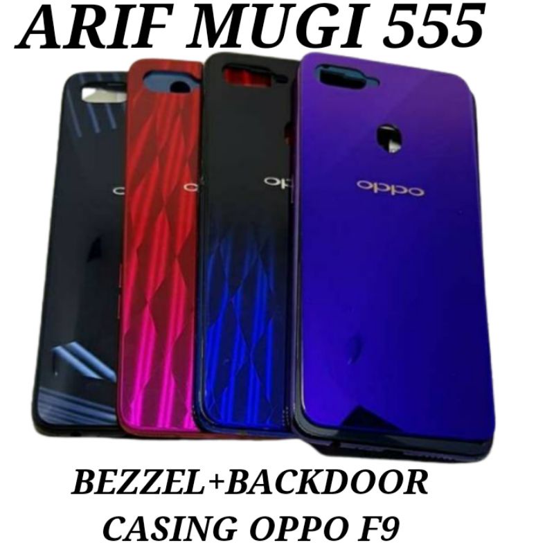 Kesing Casing Housing Fullset Tulang Tengah Bezzel Bazzel Backdoor Oppo F9 Original