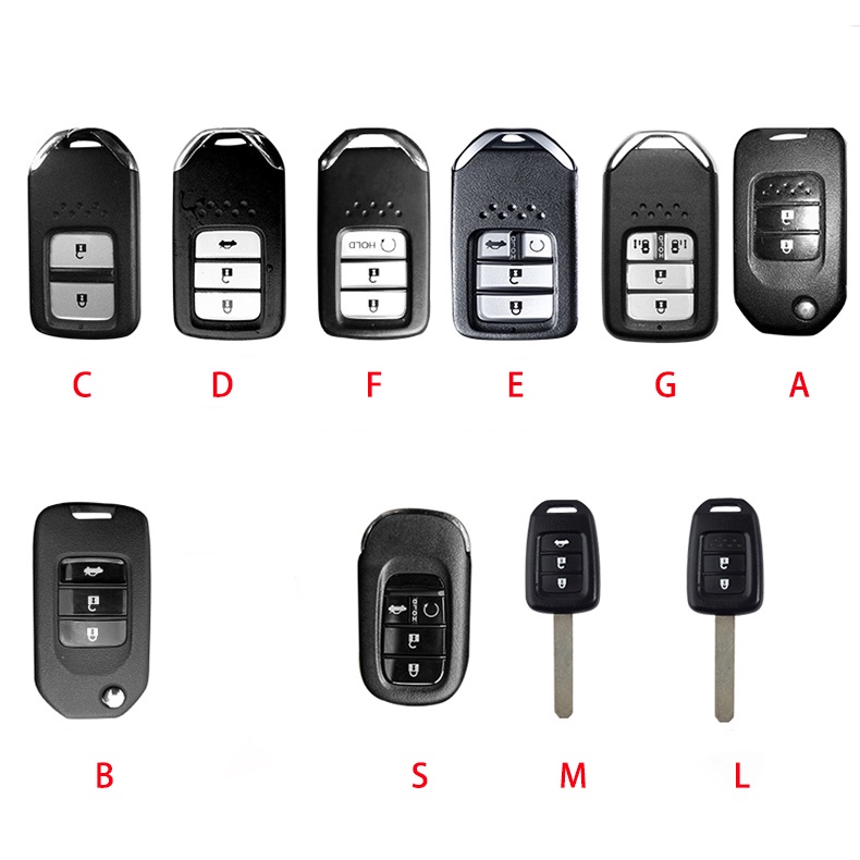 Casing Kunci Remote Mobil Keyless Bahan Kulit Untuk Honda Jazz / HRV / CRV / BRV 2014-2021