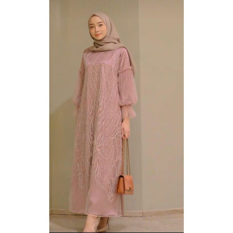 DRESS COSTUM KELUARGA / GAMIS MUSLIM / DRESS TILE /MAXY DRESS /BISA SERAGAM BRIDESMAIDS/GAMIS JUMBO