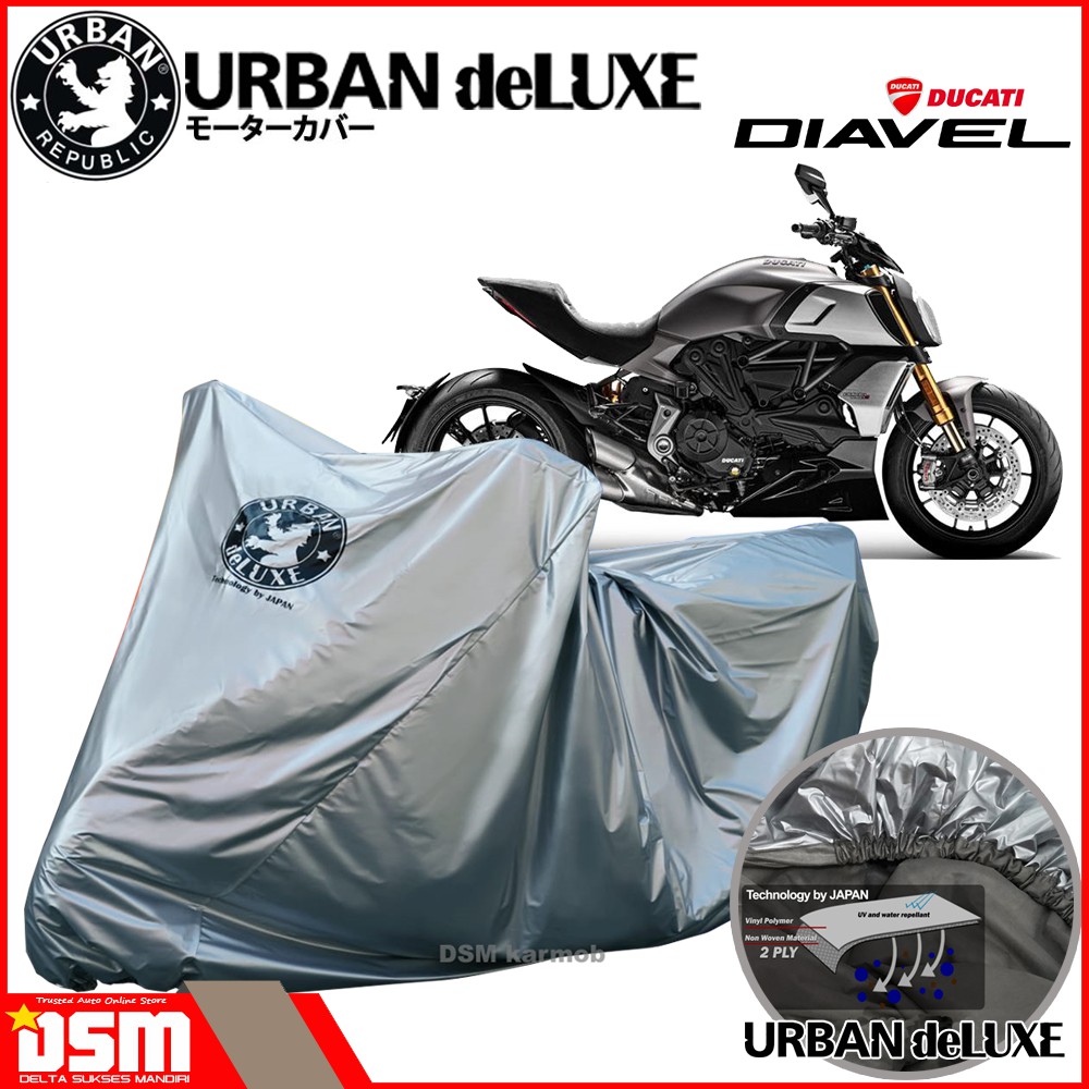 Urban Deluxe / Cover Motor 2 Lapis Ducati Diavel 100% Waterproof Dan Anti Gores / DSM