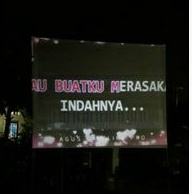Layar proyektor putih polos size 150cm x 200cm tanpa sambung