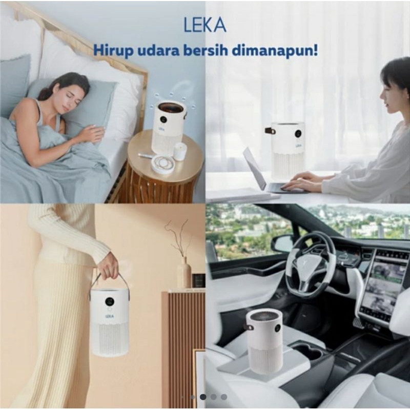 Leka rechargeable portable Penyaring Udara anti corona - free filter
