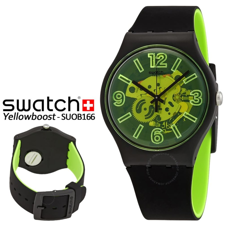 Swatch SUOB166 Yellow Original Jam Tangan Pria Swatch