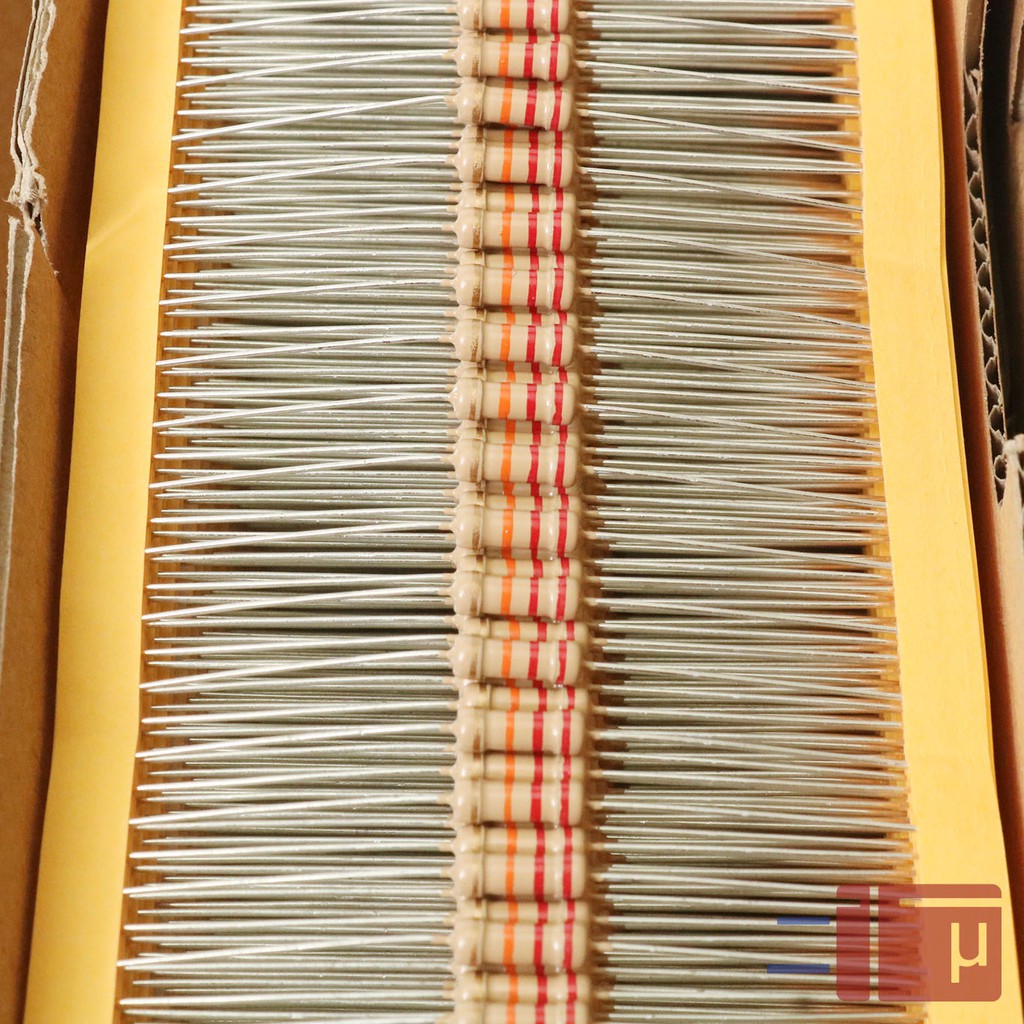 x10 Resistor 22K 1/2W Karbon 5% Taiwan Kaki Tembaga