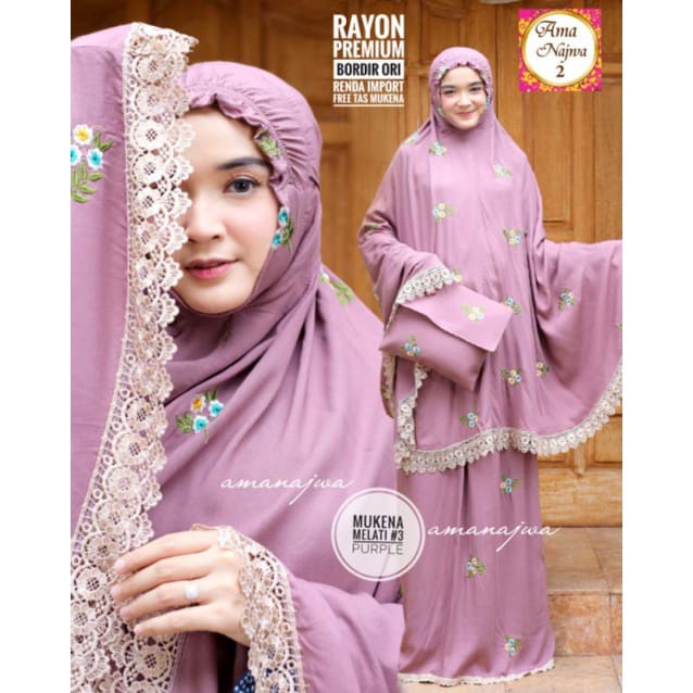MUKENA DEWASA MUKENA RAYON MUKENA BORDIR FULL MELATI AMINAH MUKENA JUMBO DEWASA RAYON