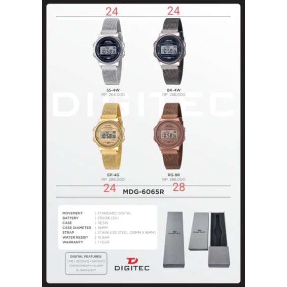 Digitec - Jam tangan Sport digital Digitec MDG 6065R Original