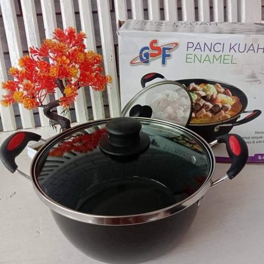 PANCI KUAH GSF 4022 22CM ENAMEL ANTI LENGKET