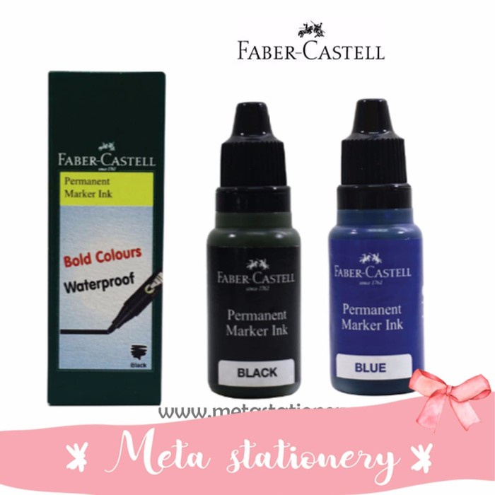 

Hadir Tinta Spidol / Refill Ink Marker Permanent Faber Castell 15Ml Murah