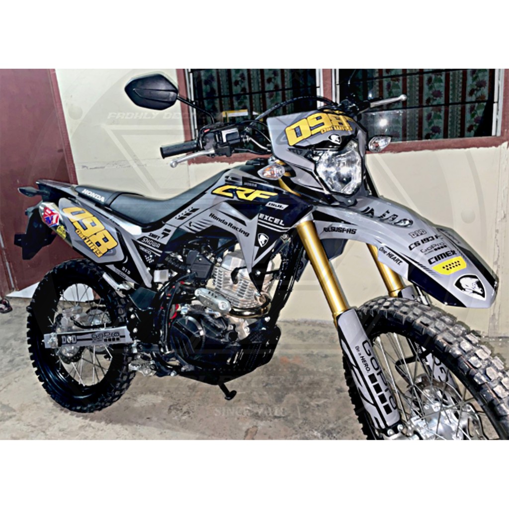 Decal CRF Gold Hitam Elegan Sticker Fullbody