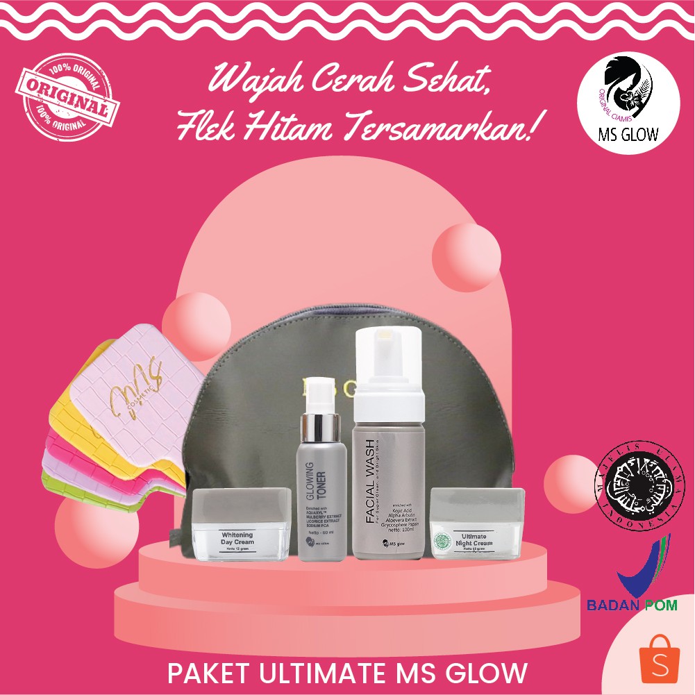 Paket Ultimate Original MS Glow / Penghilang Flek Hitam Perawatan Wajah Termurah Berkualitas Premium