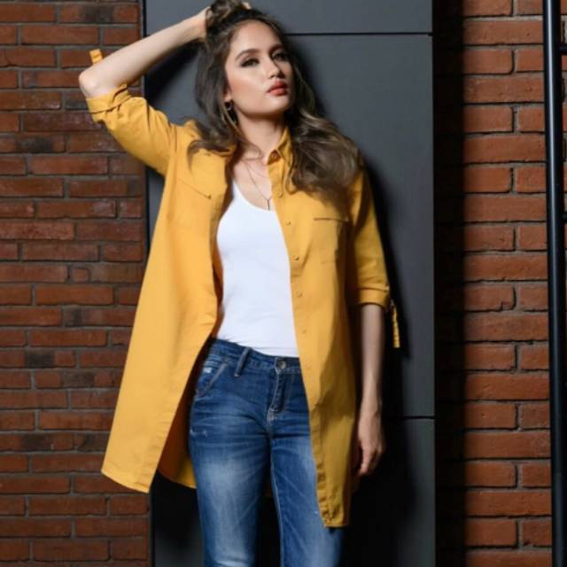 Logo Jeans kemeja tunik