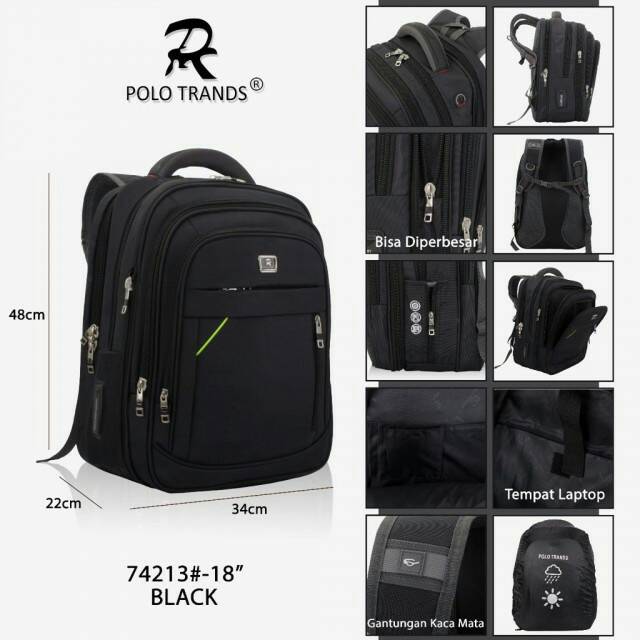 Polo Trands#74213#Bag Pack#Tas Punggung#Tas Ransel