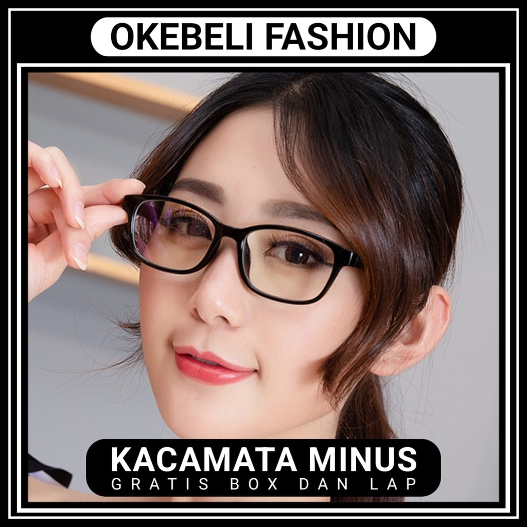 KACAMATA LENSA MINUS 0.50-4.00 FREE BOX DAN LAP PEMBERSIH UNISEX VINTAGE SUNGLASSES WANITA PRIA