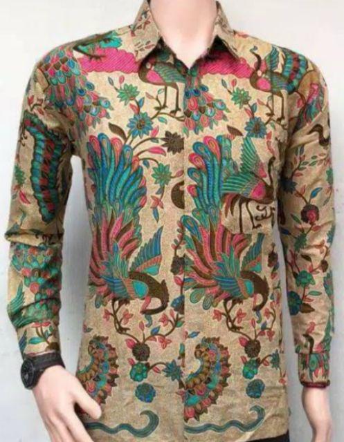 Kemeja Batik Pria Ppbtk07 Modern Lengan Panjang Casual Modis Trendy Masa Kini M L Xl Asli Pekalongan