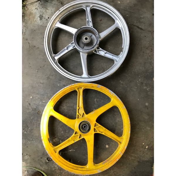 Pelk Velk Velg Roda Depan Belakang Palang 6 Yamaha Castwheel Jupiter z Lama Original Bekas Second 2n