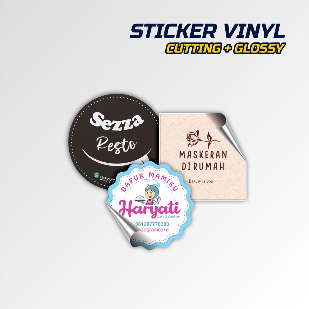 

sticker vinyl + laminasi glossy / doff