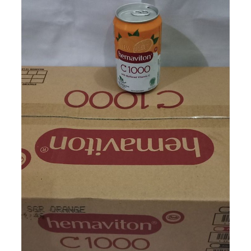 

Hemaviton c1000 Orange Less Sugar Kaleng ( 330ml/24pcs )