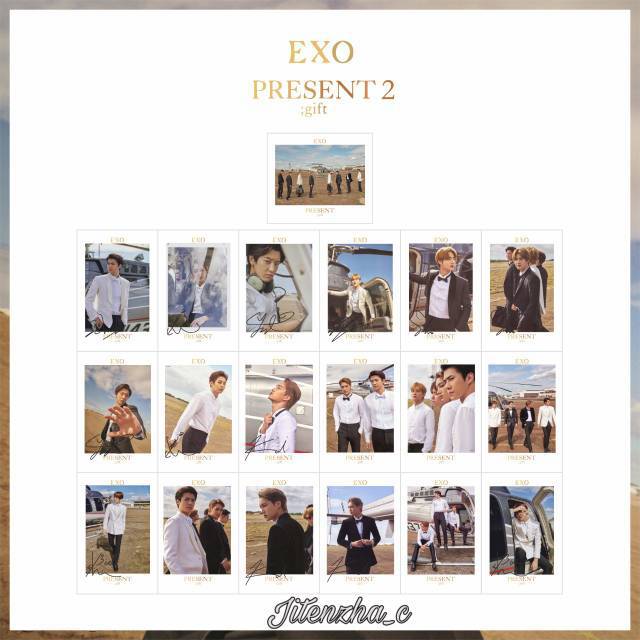 SIGNED POLAROID EXO PRESENT