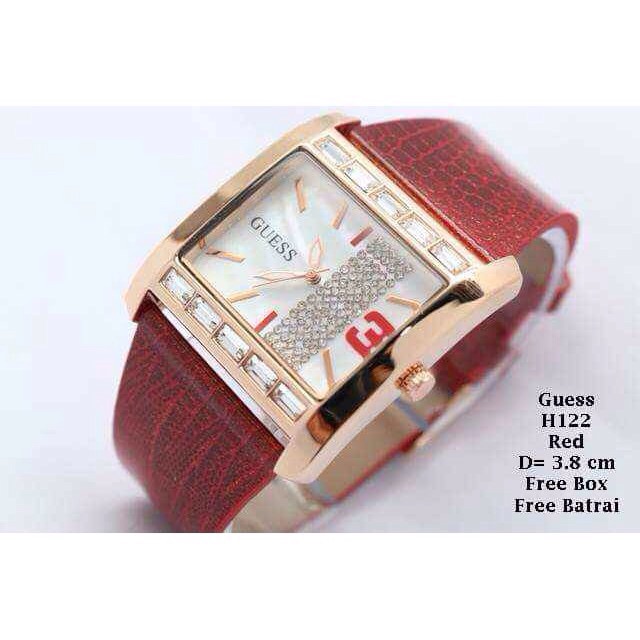 Jam Tangan Wanita Guess H122 Merah