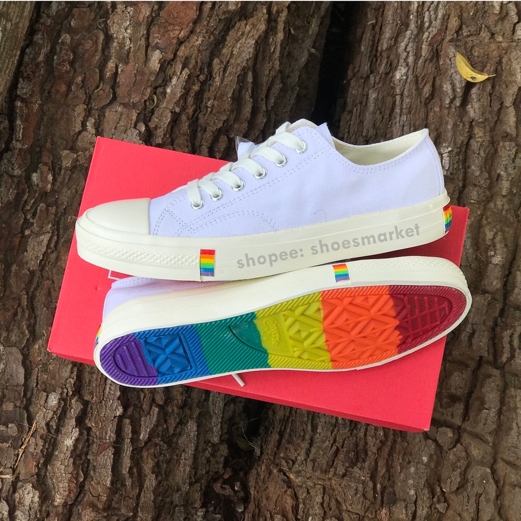 SEPATU CONVERSE 70S LOW X RAINBOW WHITE ALL STAR CHUCK TAYLOR OBRAL MURAH